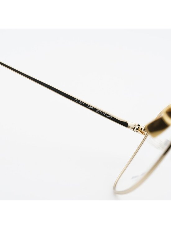 Saint Laurent SL491 006 Eyeglasses Gold 55mm Square Frame main image 10